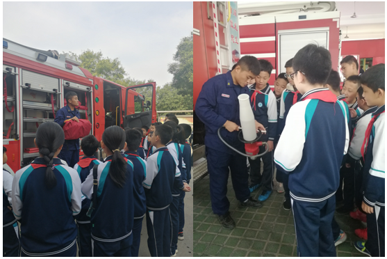 山师二附中小学部2014级1班学生走进高新区消防救援大队贤文中队