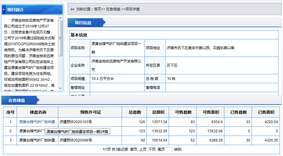 金地济南项目身陷“诚信”风波 销售数据被疑造假