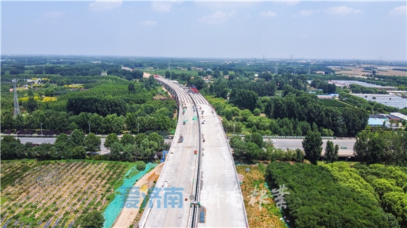 济南“大东环”跨越世纪大道 高架段主体已建成