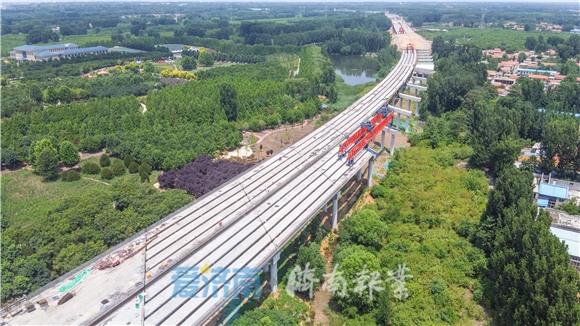 济南“大东环”跨越世纪大道 高架段主体已建成