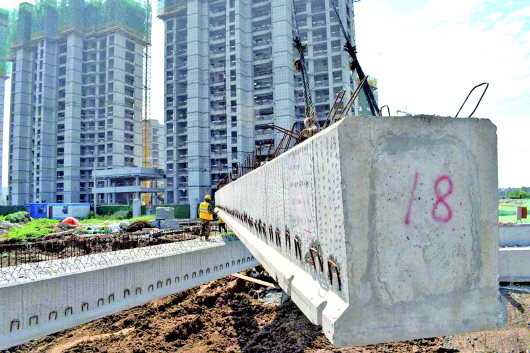 济南新旧动能转换先行区国博城首桥已架设 片区网逐步形成