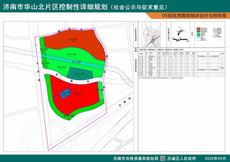 济南华山北片区控规征求意见 规划城市建设用地427公顷